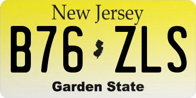 NJ license plate B76ZLS
