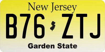 NJ license plate B76ZTJ