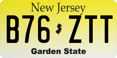 NJ license plate B76ZTT