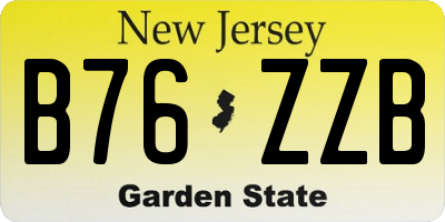 NJ license plate B76ZZB