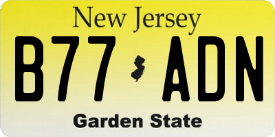NJ license plate B77ADN