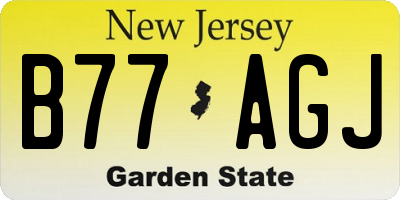 NJ license plate B77AGJ