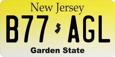 NJ license plate B77AGL
