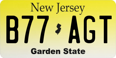 NJ license plate B77AGT