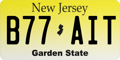 NJ license plate B77AIT