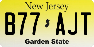 NJ license plate B77AJT