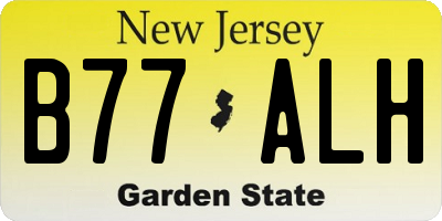 NJ license plate B77ALH