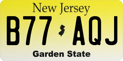 NJ license plate B77AQJ