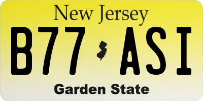 NJ license plate B77ASI