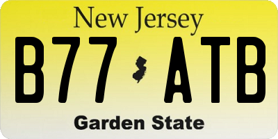 NJ license plate B77ATB