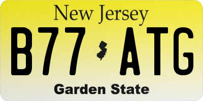NJ license plate B77ATG