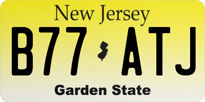 NJ license plate B77ATJ