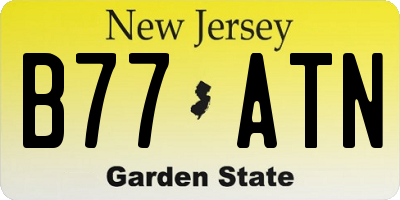 NJ license plate B77ATN