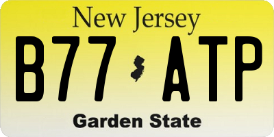NJ license plate B77ATP