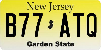 NJ license plate B77ATQ