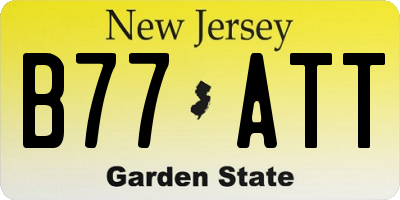 NJ license plate B77ATT