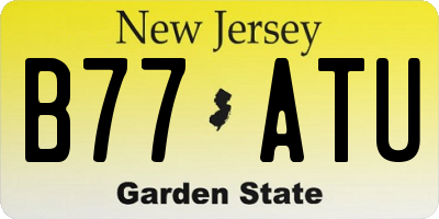 NJ license plate B77ATU
