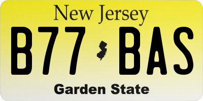NJ license plate B77BAS