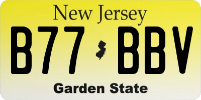 NJ license plate B77BBV
