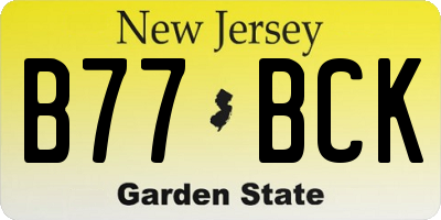 NJ license plate B77BCK