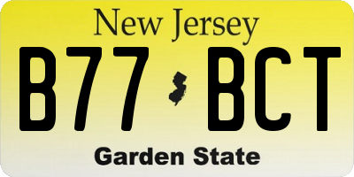 NJ license plate B77BCT