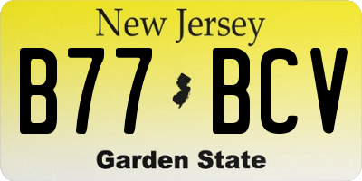 NJ license plate B77BCV