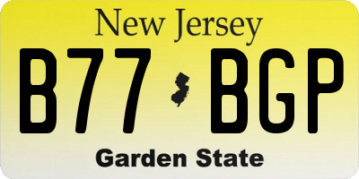 NJ license plate B77BGP