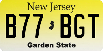 NJ license plate B77BGT
