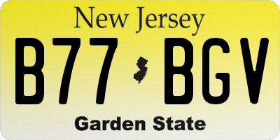 NJ license plate B77BGV