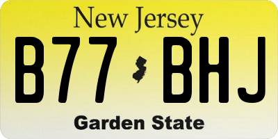NJ license plate B77BHJ