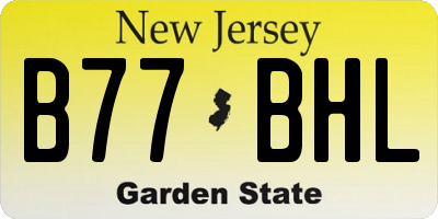 NJ license plate B77BHL