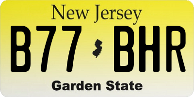 NJ license plate B77BHR