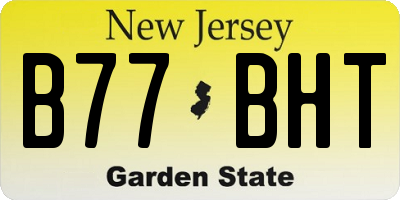 NJ license plate B77BHT