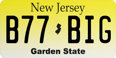 NJ license plate B77BIG