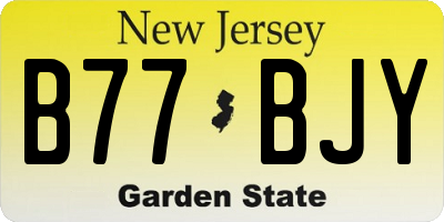 NJ license plate B77BJY