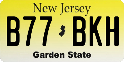 NJ license plate B77BKH