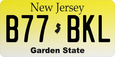 NJ license plate B77BKL