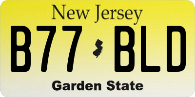 NJ license plate B77BLD