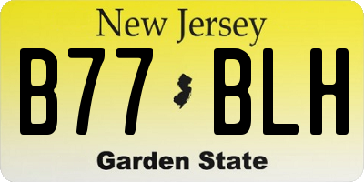 NJ license plate B77BLH