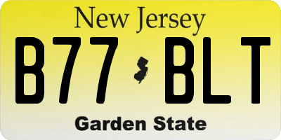 NJ license plate B77BLT