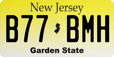 NJ license plate B77BMH