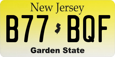 NJ license plate B77BQF