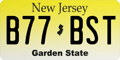 NJ license plate B77BST