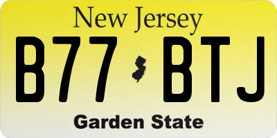 NJ license plate B77BTJ