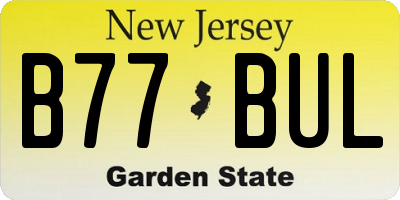 NJ license plate B77BUL