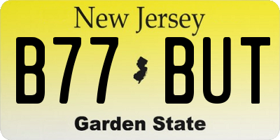 NJ license plate B77BUT