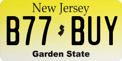 NJ license plate B77BUY