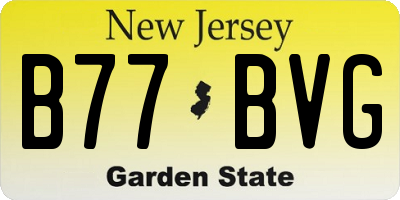 NJ license plate B77BVG