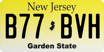 NJ license plate B77BVH