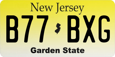 NJ license plate B77BXG